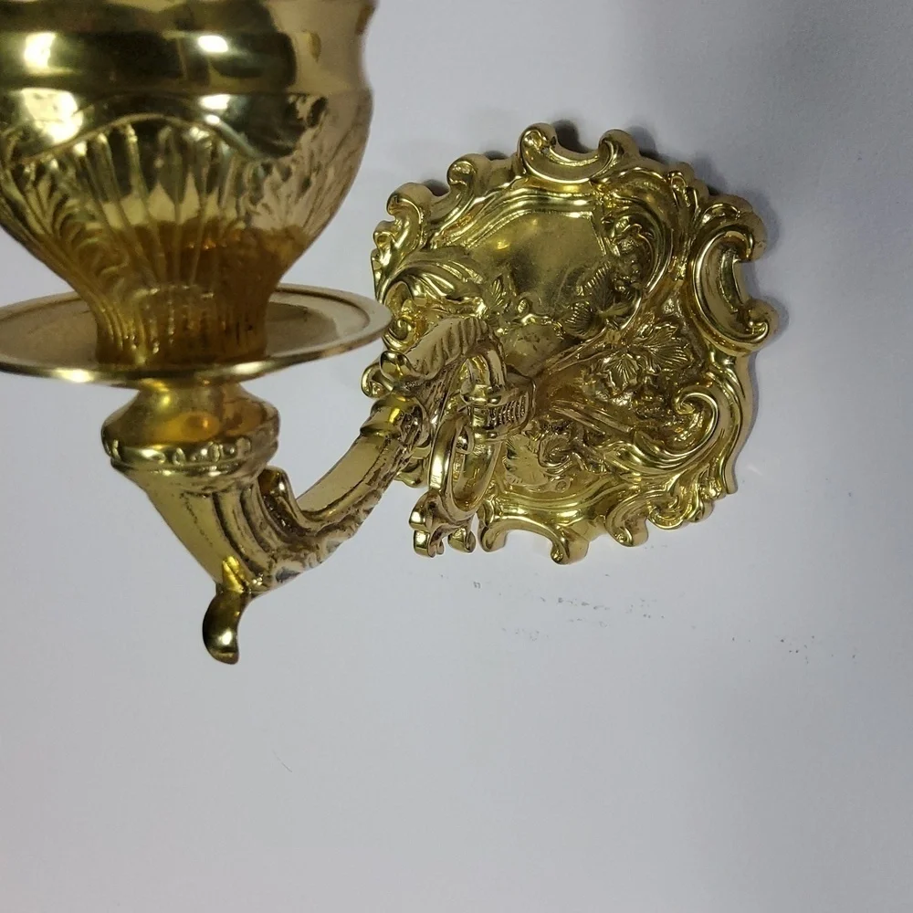 Brass Wall Sconce With Shade Heavy